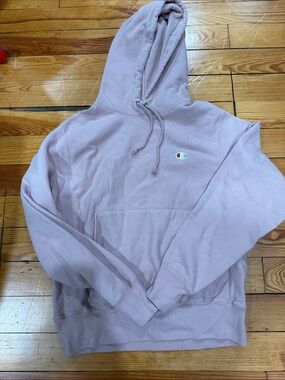 Champion Hooded Pullover in Mauve Pink